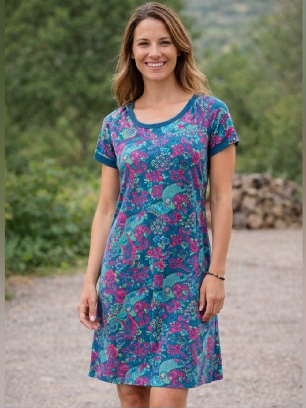 Title Nine Athena Floral Paisley Dress